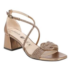 LifeStride Women's Captivate Strappy Block Heel Dress Sandals Bronze Size 9